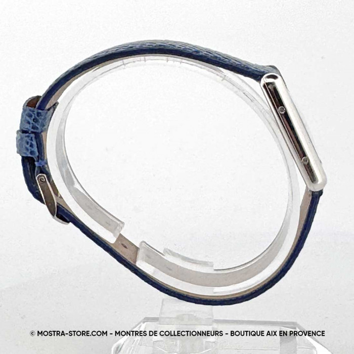 Cartier tank must silver classic blue dial