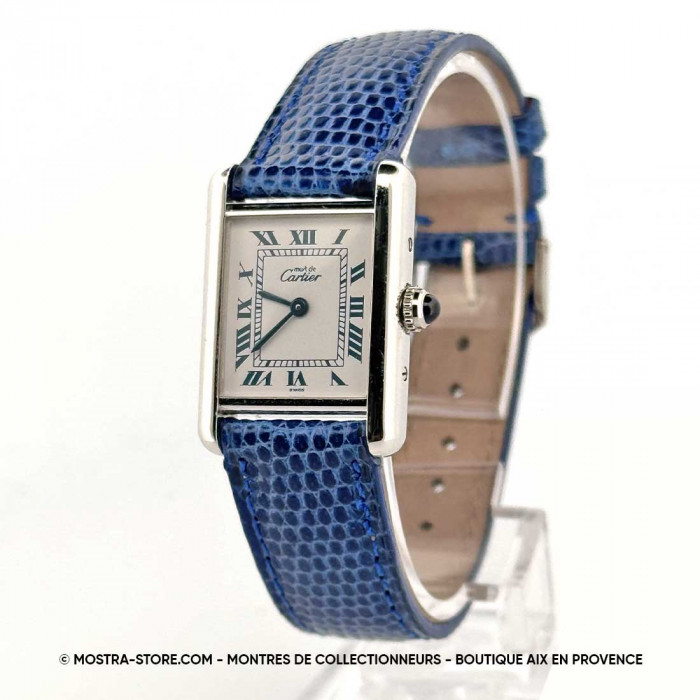 Cartier Tank Must Silver Classic Blue dial - Quartz