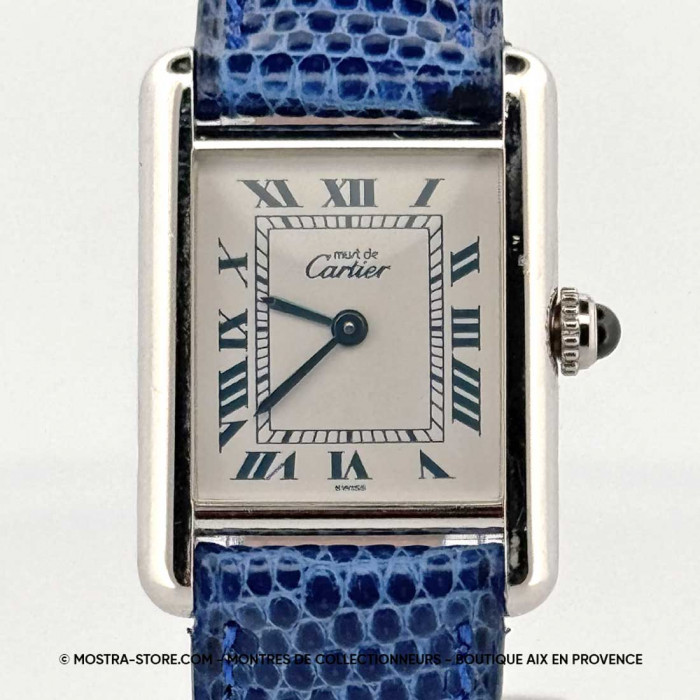 Cartier Tank Must Silver Classic Blue dial - Quartz