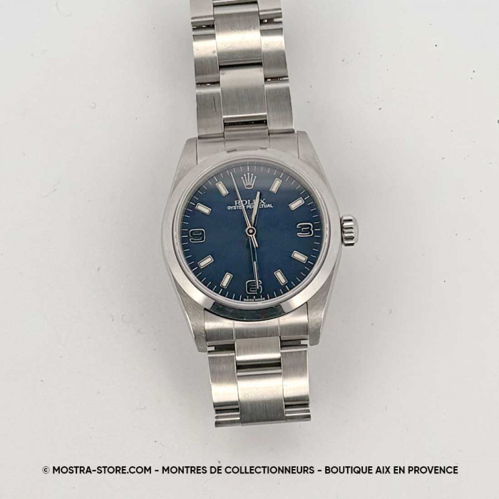 Rolex Oyster Perpetual 31 blue dial 3-6-9 - for women with original papers