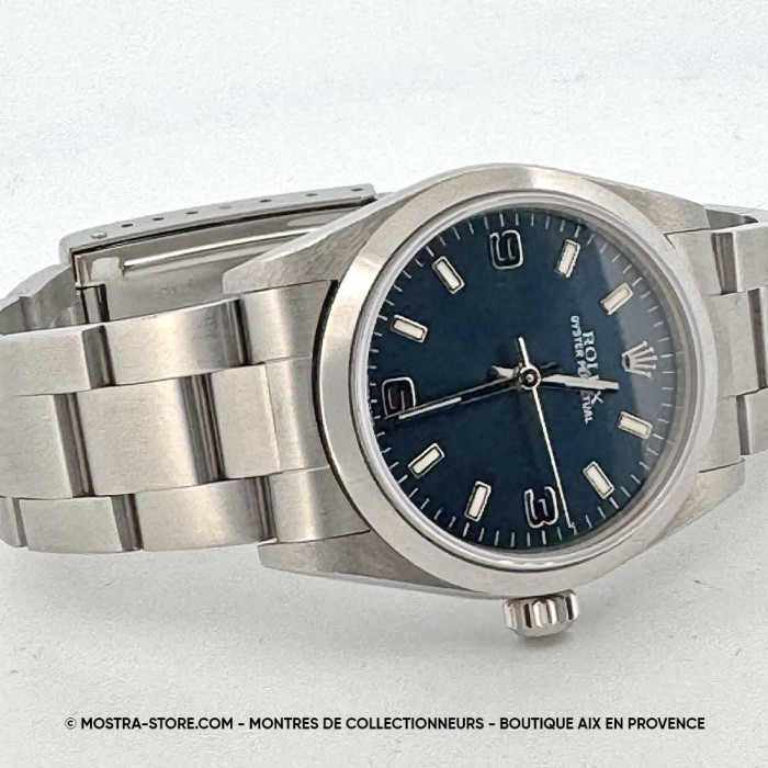 Rolex Oyster Perpetual 31 blue dial 3-6-9 - for women with original papers