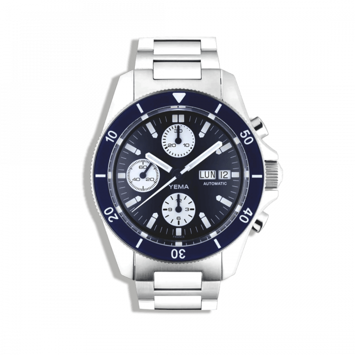 Yema Navygraf Chronograph Blue Automatic Date - full set