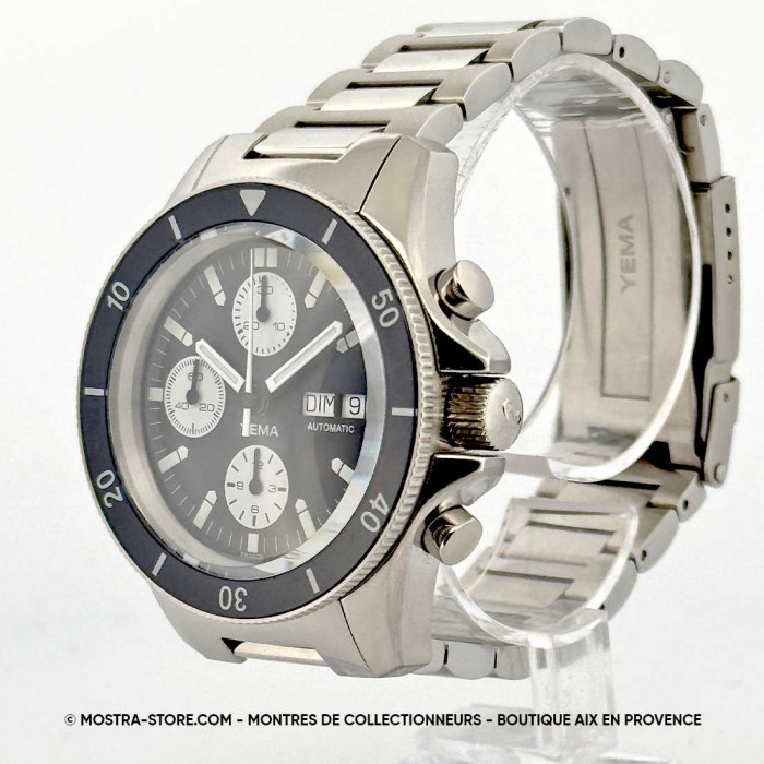 Yema Navygraf Chronograph Blue Automatic Date - full set