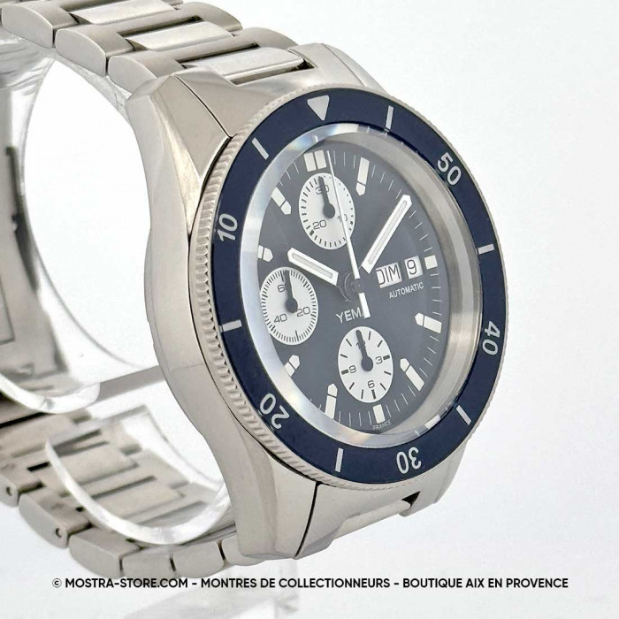 Yema Navygraf Chronograph Blue Automatic Date - full set