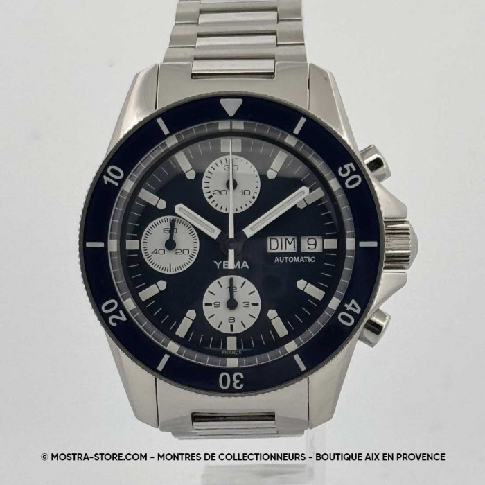 Yema Navygraf Chronograph Blue Automatic Date - full set