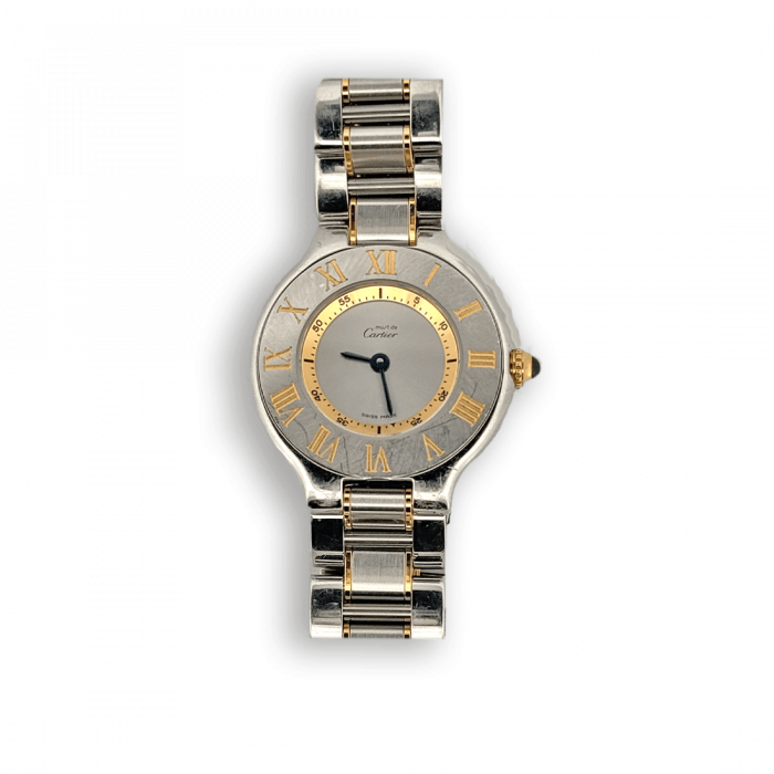 Cartier must 21 Lady 1340 gold & steel quartz