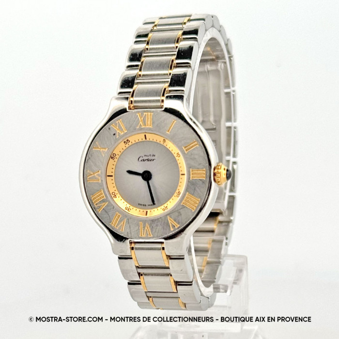 Cartier must 21 Lady 1340 gold & steel quartz