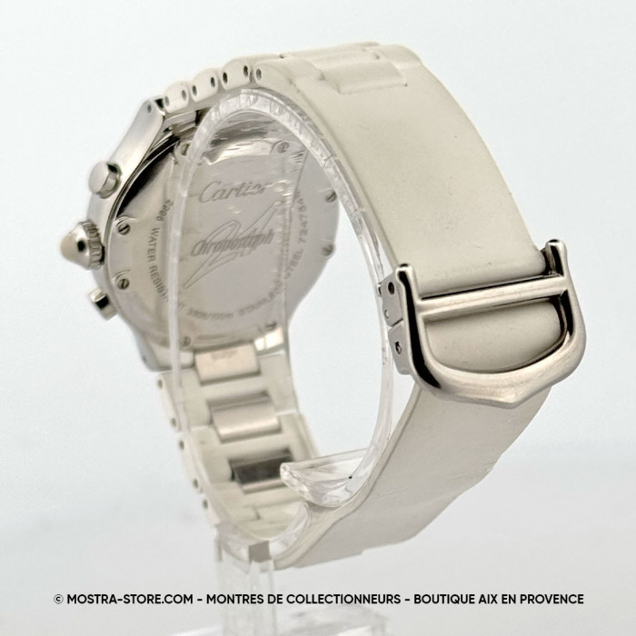 Cartier chronoscaphe white must 21