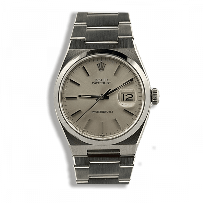 Rolex oysterquartz datejust 36 silver dial 36