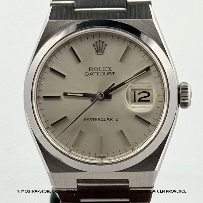 Rolex oysterquartz datejust 36 silver dial 36