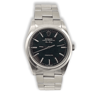 Rolex airking 34 black dial saphirre