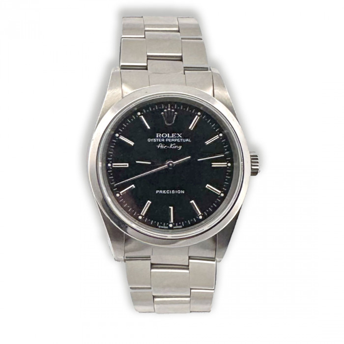 Rolex airking 34 black dial saphirre