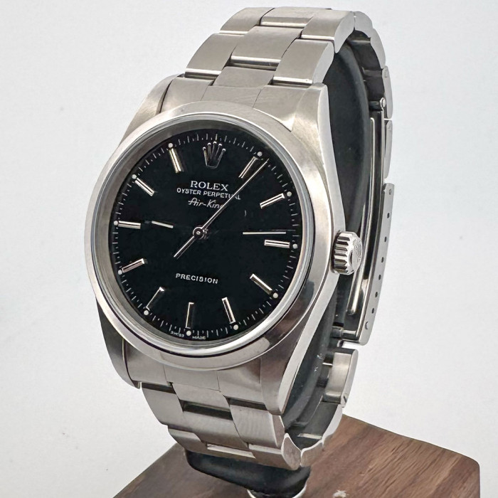 Rolex airking 34 black dial saphirre