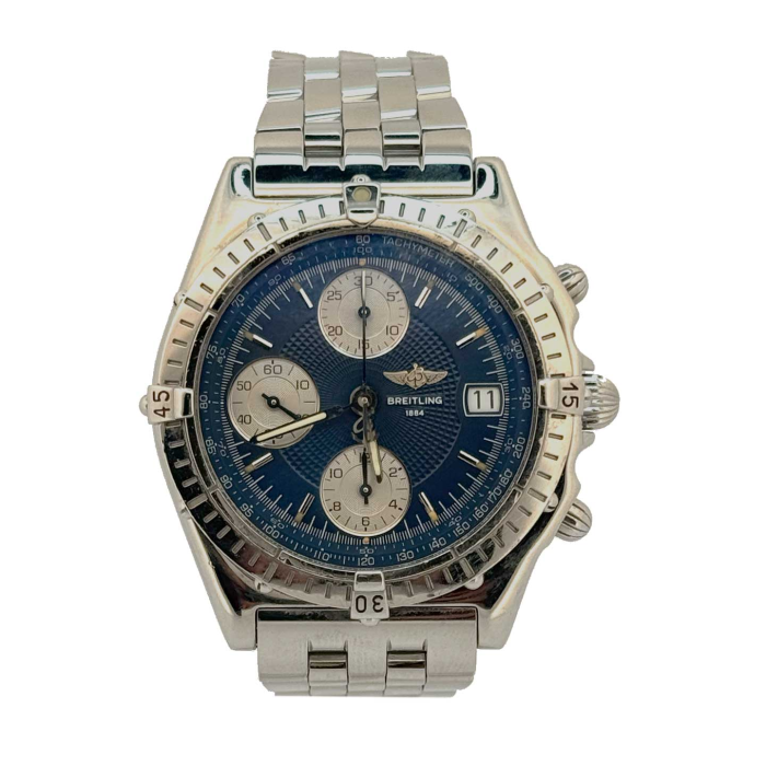 Breitling chronomat acier cadran bleu