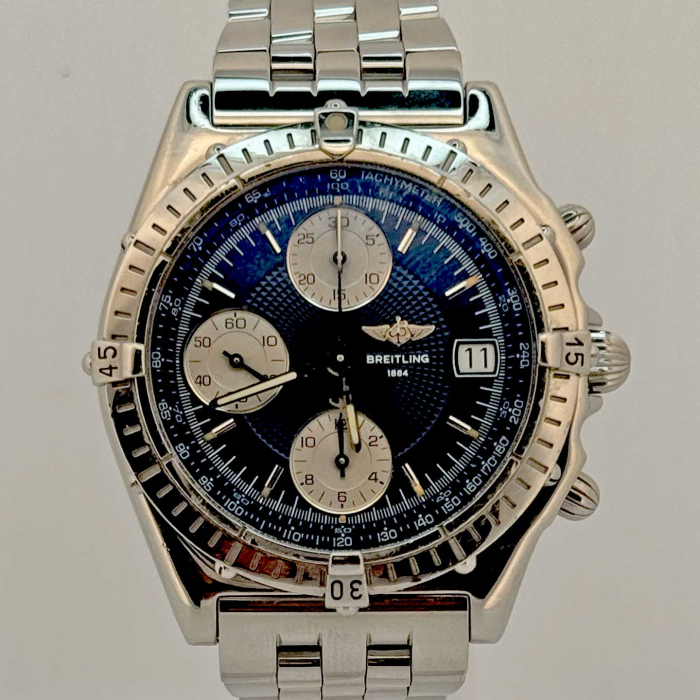 Breitling chronomat acier cadran bleu