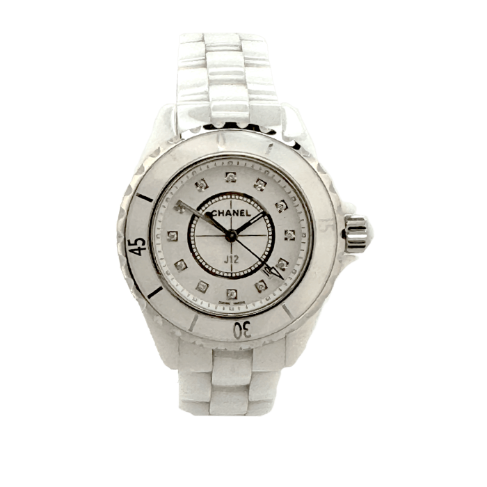 Chanel J12 White Small Model with Diamonds Dial