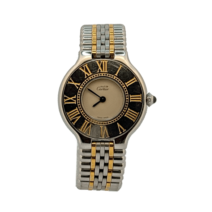 Cartier must 21 lady vintage gold & steel quartz