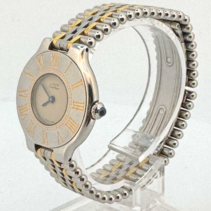 Cartier must 21 lady vintage gold & steel quartz