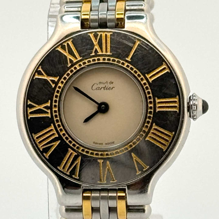 Cartier must 21 lady vintage gold & steel quartz