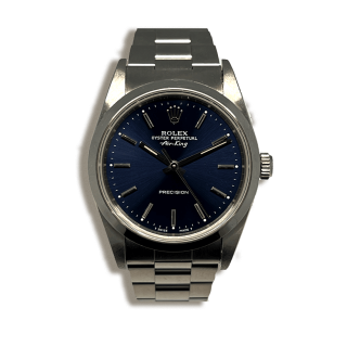 Rolex Airking 34 Tritium Blue Navy dial