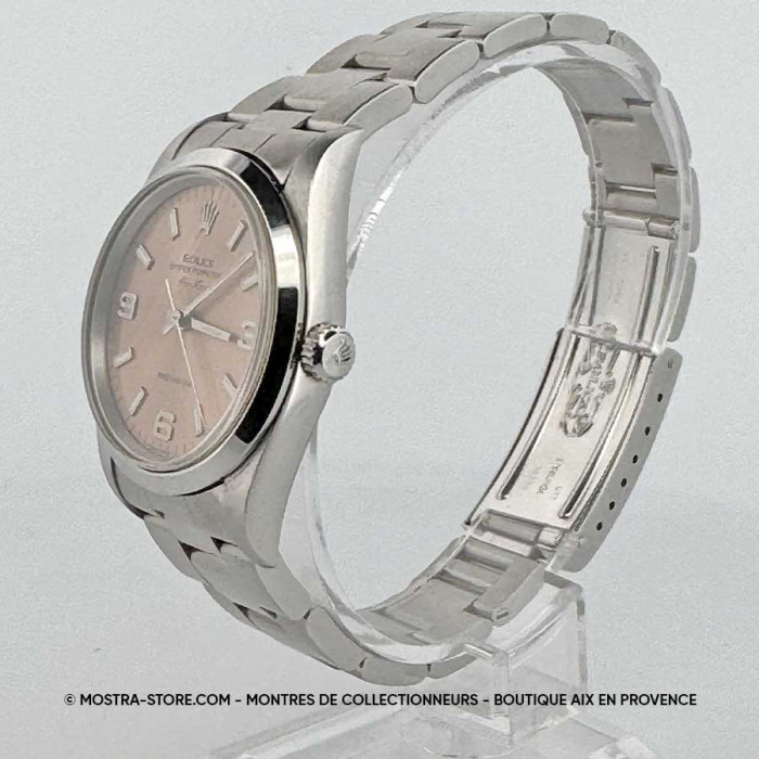 Rolex Airking 34 saphir cadran rose saumon 3 6 9
