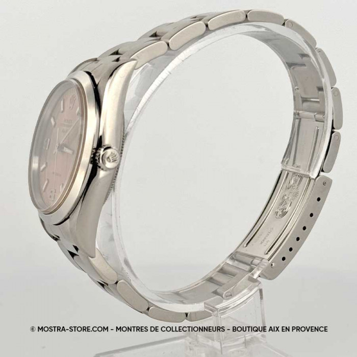 Rolex Airking 34 saphir cadran rose saumon 3 6 9