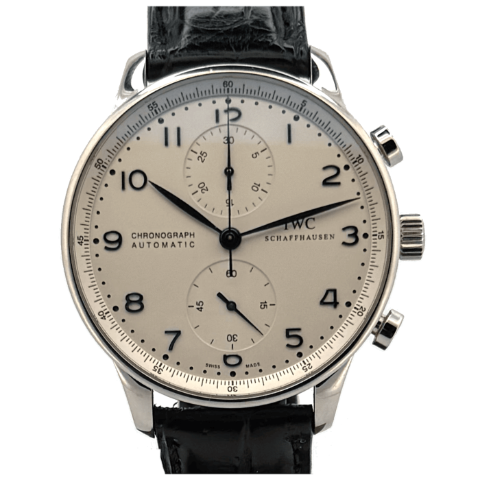 IWC Portugieser Cadran Blanc index Bleus