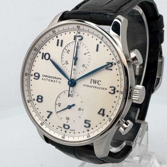 IWC Portugieser Cadran Blanc index Bleus