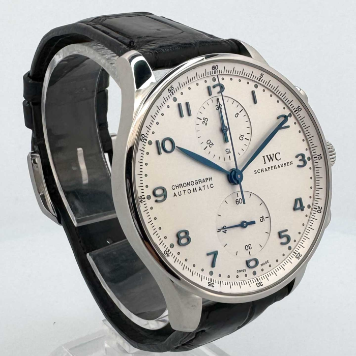 IWC Portugieser Cadran Blanc index Bleus