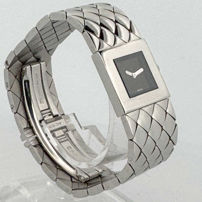 Chanel Matelassé Steel Black Dial