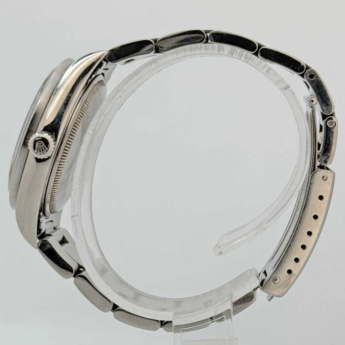 Rolex Airking 34 Lunette Striée Cadran Bleu 3 6 9