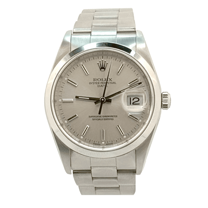 Rolex Oyster Perpetual Date 34 Cadran Argenté