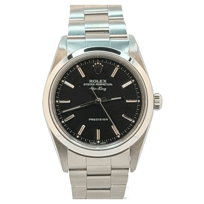 Rolex Airking 34 Black Dial SuperLuminova