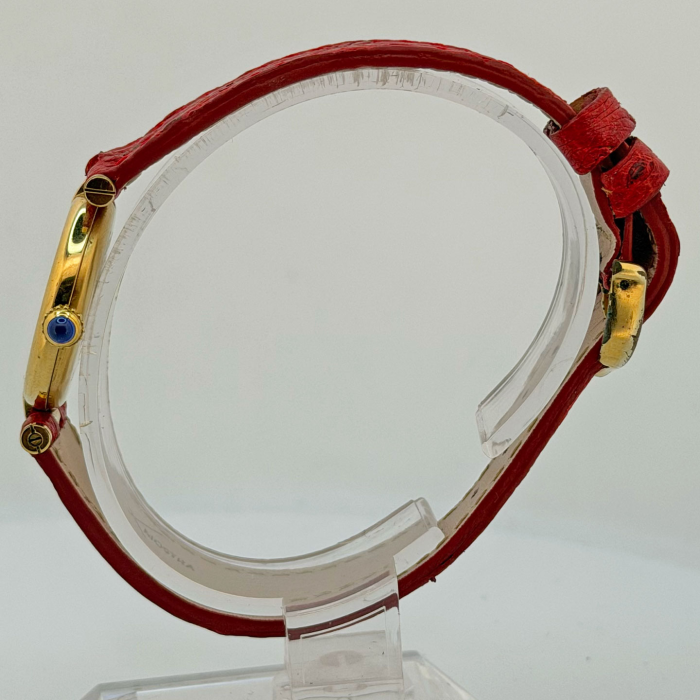 Cartier Must Vendome Vermeil cadran Rouge Bordeaux