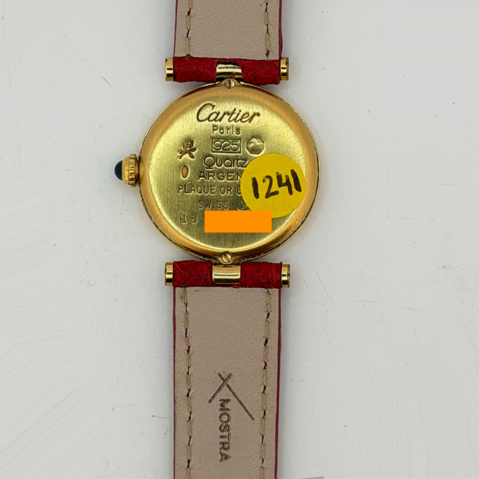 Cartier Must Vendome Vermeil cadran Rouge Bordeaux