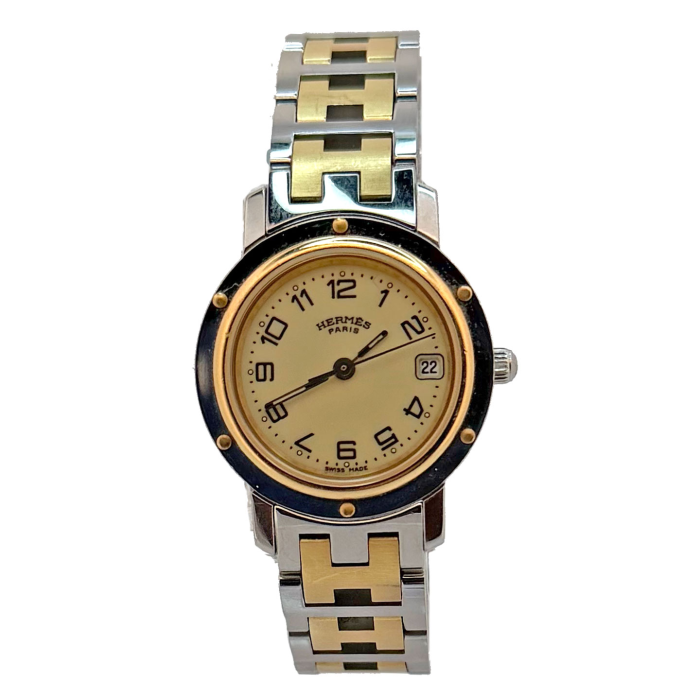 Hermes Clipper Steel & Gold Plating
