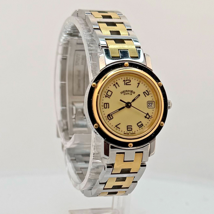 Hermes Clipper Steel & Gold Plating