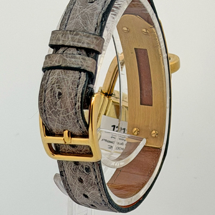 Hermes Kelly Gold Plated Grey Ostrich Strap