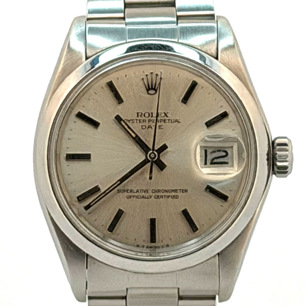 Rolex Oyster Date 1500 1974 sigma linen silver dial