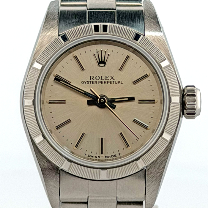 Rolex Oyster Perpetual 26 Engine Turned Bezel