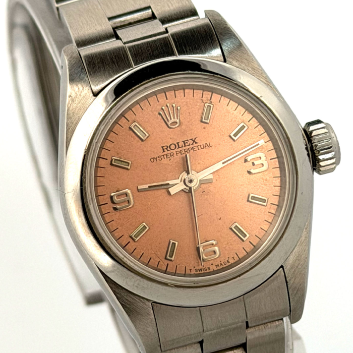 Rolex Oyster Perpetual Lady 26 Pink 3 6 9 Tritium Dial
