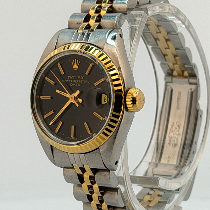 Rolex Oyster Perpetual Date 26 two tones black dial