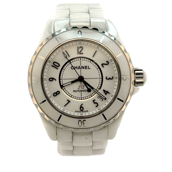 Chanel J12 Automatique Date Grand Modèle Blanc