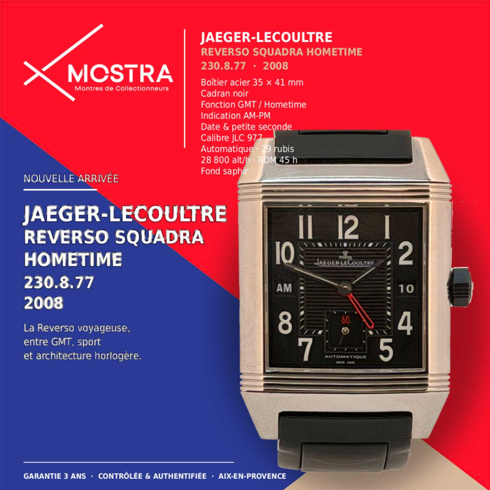 Jaeger Lecoultre Squadra Hometime Acier Cadran Noir