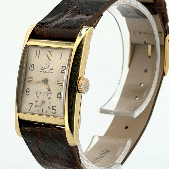 Omega Rectangular Art Deco Gold