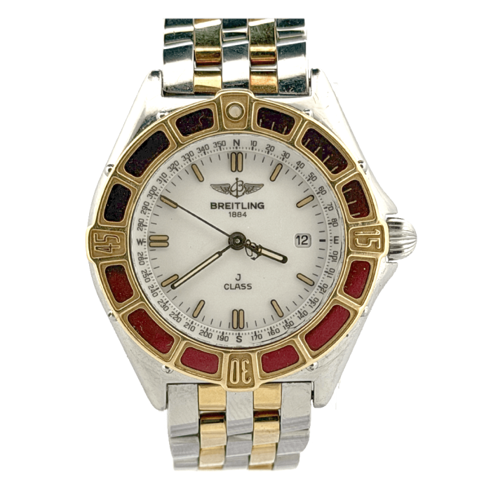 Breitling CLASS J Lady Or & Acier Lunette Rouge