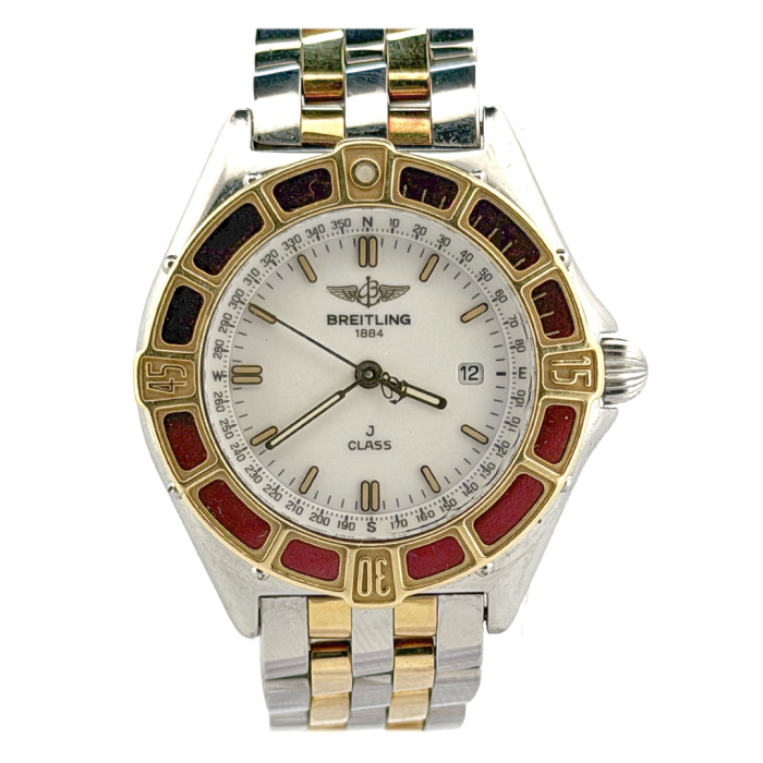 Breitling J-Class Lady Steel Gold Red Bezel