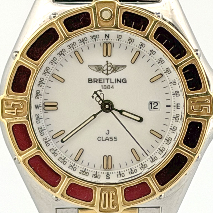Breitling CLASS J Lady Or & Acier Lunette Rouge
