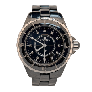 Chanel J-12 Black 33 mm Diamond Dial