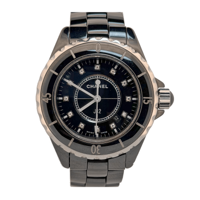 Chanel J-12 Noire Petit Modèle 33 MM Cadran Diamands